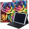 DEGDFSGR for Samsung Galaxy Tab A8 10.5 Case with Keyboard, Detachable Wireless Keyboard Magnetic Closure Protective Cover Case for Samsung Tab A8 2022[SM-X200 X205 X207], Colorful Rose view 1