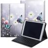 DEGDFSGR for Samsung Galaxy Tab A8 10.5 Case with Keyboard, Detachable Wireless Keyboard Magnetic Closure Protective Cover Case for Samsung Tab A8 2022[SM-X200 X205 X207], Butterfly in Flowers view 1