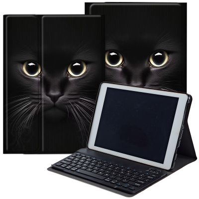 DEGDFSGR for Samsung Galaxy Tab A8 10.5 Case with Keyboard, Detachable Wireless Keyboard Magnetic Closure Protective Cover Case for Samsung Tab A8 2022[SM-X200 X205 X207], Big Cat Eyes