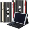 DEGDFSGR for Samsung Galaxy Tab A8 10.5 Case with Keyboard, Detachable Wireless Keyboard Magnetic Closure Protective Cover Case for Samsung Tab A8 2022[SM-X200 X205 X207], Black White Tape view 1