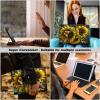 DEGDFSGR for Samsung Galaxy Tab A8 10.5 Case with Keyboard, Detachable Wireless Keyboard Magnetic Closure Protective Cover Case for Samsung Tab A8 2022[SM-X200 X205 X207], Yellow Sunshine Flower view 2