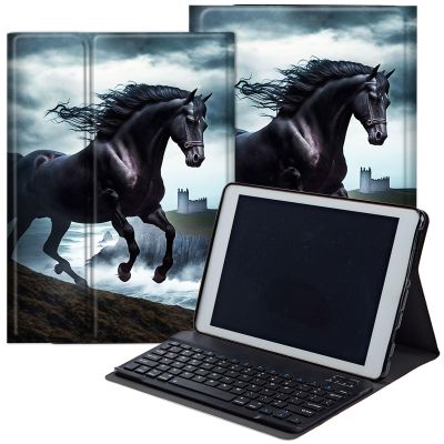DEGDFSGR for Samsung Galaxy Tab A8 10.5 Case with Keyboard, Detachable Wireless Keyboard Magnetic Closure Protective Cover Case for Samsung Tab A8 2022[SM-X200 X205 X207], Running Horse