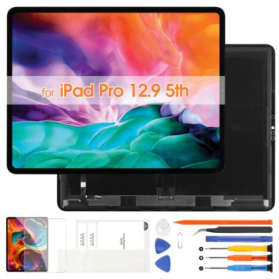 for iPad Pro 5th 2021 / 6th 2022 Gen 12.9" Screen Replacement - for iPad Pro 5th LCD Display A2379 A2436 A2437 A2461 A2764 Touch Screen Digitizer Assembly with Repair Tools (Black)