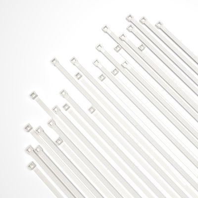 20 inch White Cable Zip Ties Heavy Duty-0.36" width, 50pcs Self-Locking Plastic Wire Ties-175lbs Strength, UV and Temperature Resistant, for Machinery, Vehicles, Farms, Cables, Pipes, Fence by Aroono