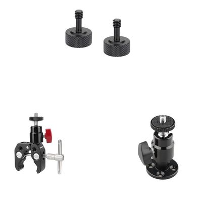 CAMVATE 1/4"-20 Thread Thumb Screw + Wall Ceiling Mount with 1/4"-20 Thread + Super Clamp