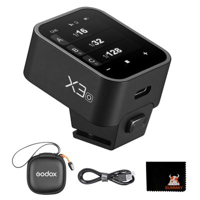 GodoxX3 O Touch Screen Wireless Flash Guide TLL auto metering high-Speed sync Built-in Lithium Battery Flash Studio Light Wireless Trigger Support Fast Charging X NONO (godox Xpro/XProII/X2T Upgrade)