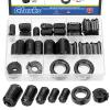 Glarks 32pcs Black Clip-on Ferrite Ring Core Set Includes 28pcs 3.5/5/7/9/13MM Inner Diameter Cable Clips RFI EMI Noise Suppressor Cable Clips 2pcs 42 x 24 x 16MM Toroid Cores 2pcs 15MM Ferrite Cores view 1