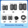 Glarks 32pcs Black Clip-on Ferrite Ring Core Set Includes 28pcs 3.5/5/7/9/13MM Inner Diameter Cable Clips RFI EMI Noise Suppressor Cable Clips 2pcs 42 x 24 x 16MM Toroid Cores 2pcs 15MM Ferrite Cores view 2