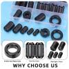 Glarks 32pcs Black Clip-on Ferrite Ring Core Set Includes 28pcs 3.5/5/7/9/13MM Inner Diameter Cable Clips RFI EMI Noise Suppressor Cable Clips 2pcs 42 x 24 x 16MM Toroid Cores 2pcs 15MM Ferrite Cores view 3