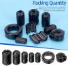 Glarks 32pcs Black Clip-on Ferrite Ring Core Set Includes 28pcs 3.5/5/7/9/13MM Inner Diameter Cable Clips RFI EMI Noise Suppressor Cable Clips 2pcs 42 x 24 x 16MM Toroid Cores 2pcs 15MM Ferrite Cores view 4