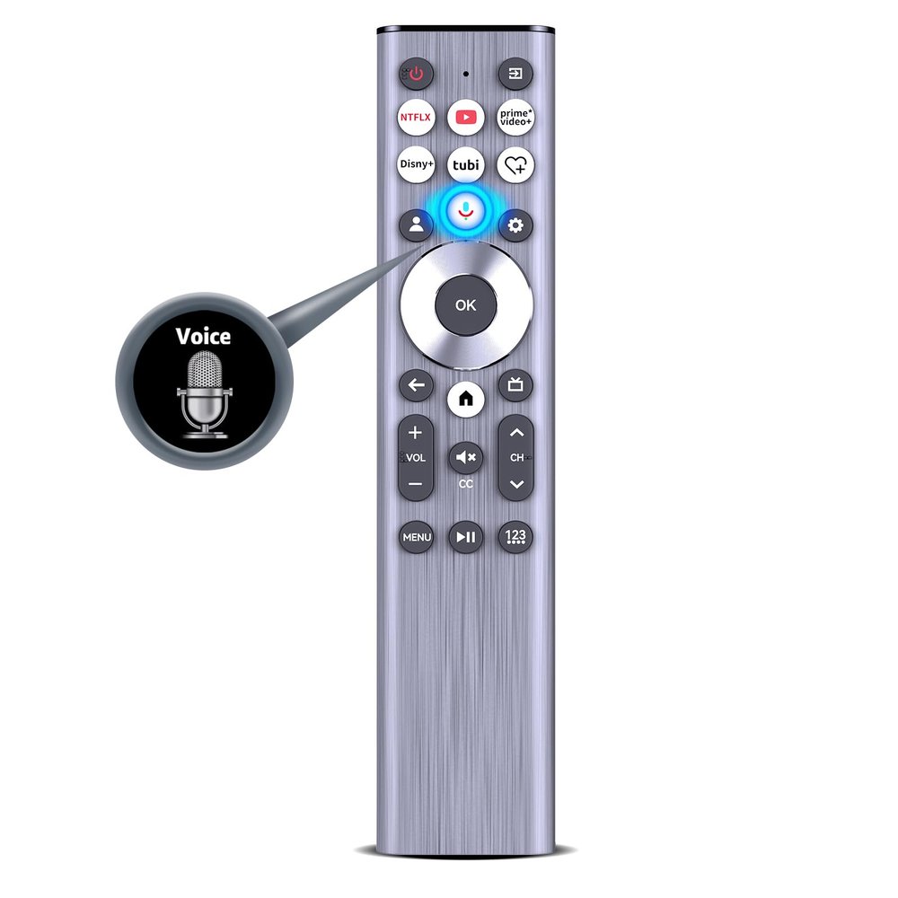 PZL Backlit Replacement ERF6A80 Voice Remote Control for Hisense A7/U6/U7/U8 Series Mini-LED ULED 4K UHD Google Smart TV 75U7N 55U6N 65U6N 75U6N 85U6N 55U8N 65U8N 75U8N 85U8N 100U8N 55U7N 65U7N