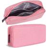 CAAORDKSO Electronic Organizer Case, Travel Cable Organizer Bag Pouch Electronic Accessories Carry Case Waterproof Electronic Accessories Bag for Cable, Cord, Charger, Power Bank, Earphone (Big-Pink) view 1