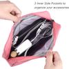 CAAORDKSO Electronic Organizer Case, Travel Cable Organizer Bag Pouch Electronic Accessories Carry Case Waterproof Electronic Accessories Bag for Cable, Cord, Charger, Power Bank, Earphone (Big-Pink) view 3