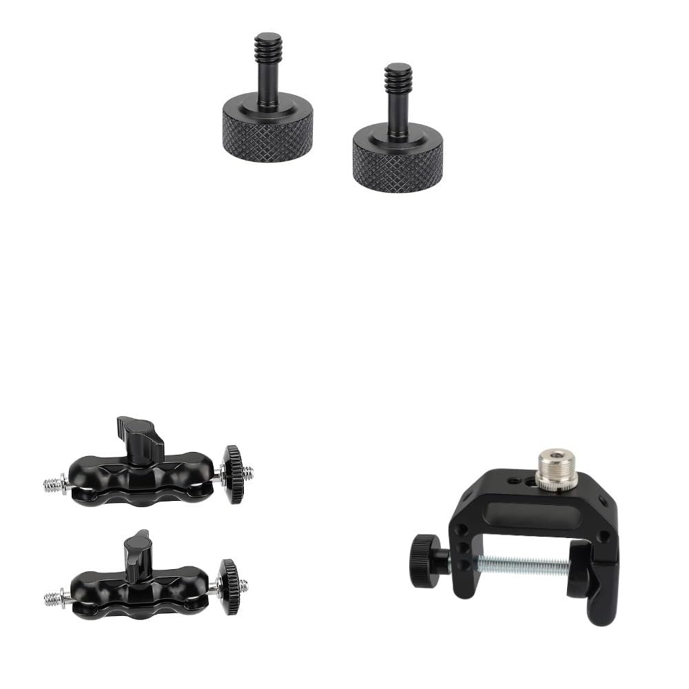 CAMVATE 1/4"-20 Thread Thumb Screw + Ultraclamp with 5/8"-27 Thread + Universal Magic Arm