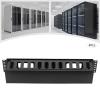 4 Packs Horizontal Rack Mount Cable Management, 19" Plastic Cable Organizer with 12 Slots and 24 Openings, Cable Raceways Use for Computer Rooms, Internet Cafes, Offices, Companies, Desks view 4