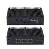 Best compact desktop pc Q1052X Core i5-8260U,1.6GHz 15W AES-NI (32GB RAM 256GB M.2 SSD) 6*RS-232,8*USB,3*Display,2*LAN,WIN10/11 Fanless Aluminium alloy shell view 1