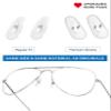 2 Pairs Replacement Nosepieces Nose Pads for Ray-Ban Aviator RB3025 RB3026 RB3044 RB3261 RB3483 Clubmaster RB3016 Sunglasses - Beige & Silver view 2