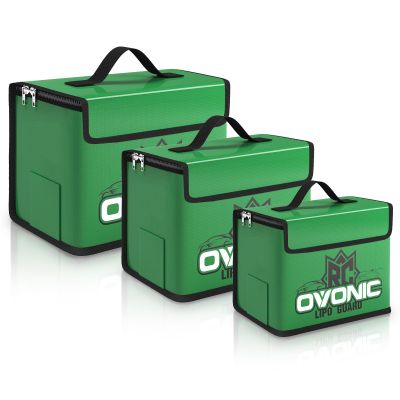 OVONIC Lipo Safe Bag Fireproof Explosionproof Bag, Large Medium and Small Capacity for Lipo Batteries Storage