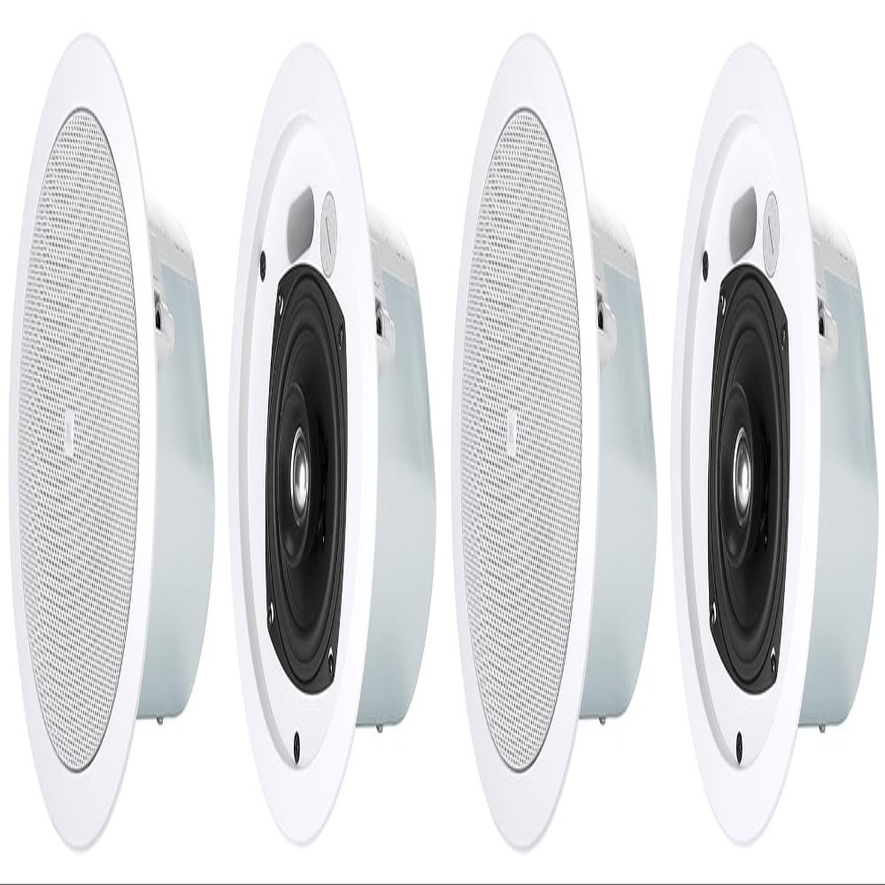 Audiosavings Bundle: JBL Control 24CT 4" 70v Commercial Restaurant/Bar/Cafe White Ceiling Speakers (4 Items)