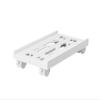 AVXANKTG Adjustable Stainless Steel Under-Table PC Stand Trolley Computer Host Stand Mobile Computer Tower(White) view 1