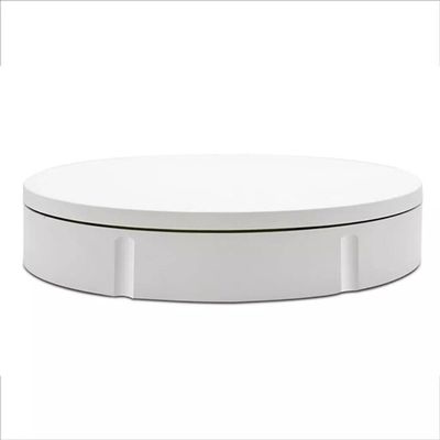 RUNAAJA 360 Electric Rotating Display Stand Photography Turntable Show Holder + Remote for Products DisplayVideo Show, Outdoor ShowRemote Control (Diameter 12inch White)