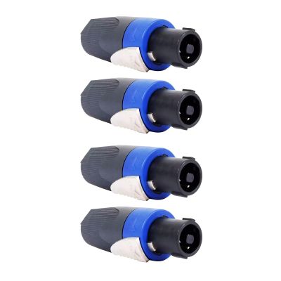 4 Pole Audio Connector XLR Extension Plug, Speaker 4 Pole Connectors for 7 to 14.5mm Cable, 4Pcs