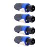 4 Pole Audio Connector XLR Extension Plug, Speaker 4 Pole Connectors for 7 to 14.5mm Cable, 4Pcs view 1