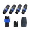 4 Pole Audio Connector XLR Extension Plug, Speaker 4 Pole Connectors for 7 to 14.5mm Cable, 4Pcs view 2