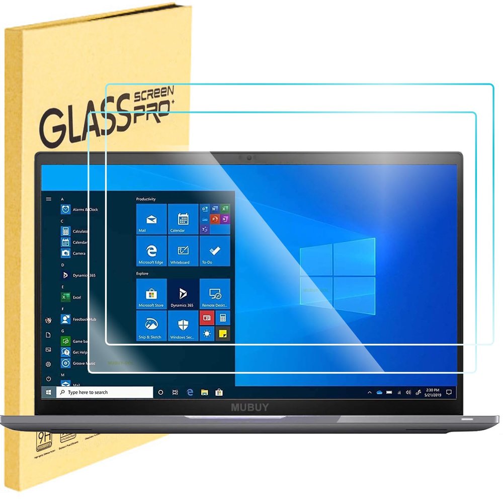 (2 Pack ) 14.5" Laptop Tempered Glass Screen Protector for 14.5 Inch HP/Dell/Lenovo/Acer/Samsung 14.5" 16:10 Laptop 9H Hardness, Ultra Clear Scratch Resistant Anti-Fingerprint (W 312 x H 195 mm)