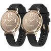 2 Pack Compatible with Garmin Lily 2 Watch Band Only, Classic Soft Silicone Sport Replacement Wristbands for Women (Black+Black) view 1