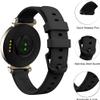 2 Pack Compatible with Garmin Lily 2 Watch Band Only, Classic Soft Silicone Sport Replacement Wristbands for Women (Black+Black) view 2
