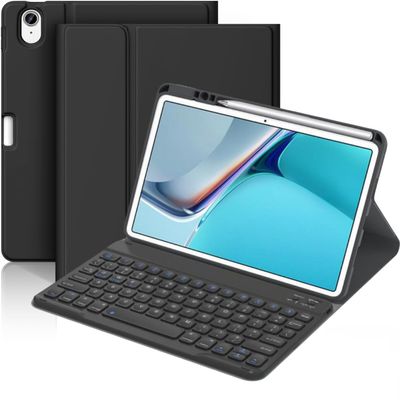 AnMengXinLing Keyboard Case for iPad Pro 11 inch M5/M4, Detachable Magnetic Bluetooth Keyboard Cover with Upper Pencil Holder for iPad Pro 11" 2025/2024, Black