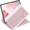 AnMengXinLing Keyboard Case for iPad Pro 13 (M4/M5) 2024/2025, Slim Cute Candy Color Magnetic Detachable Keyboard Cover with Upper Pencil Holder, Pink view 2