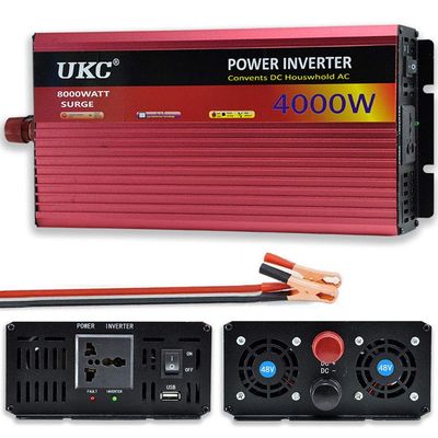 2500W / 3000W / 4000W High Power Inverters, DC 12V / 24V / 48V / 60V to Ac 220V, Voltage Converter Sine Inverter Converter with Sockets & USB Connection, Suitable for RV Truck Cars,4000W-60V