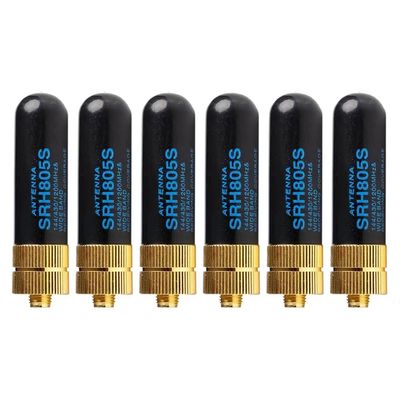6 Pack Dual Band Antenna SRH805S SMA-F Female 144/430 MHZ Mini Short Antenna for Baofeng UV-5R BF-888S UV-82 BF-F8HP Retevis Kenwood Walkie Talkie Two Way Radio