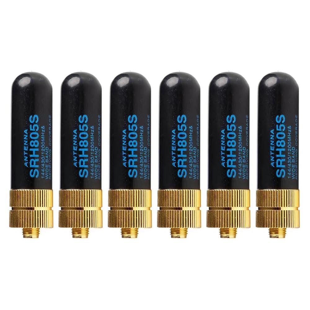 6 Pack Dual Band Antenna SRH805S SMA-F Female 144/430 MHZ Mini Short Antenna for Baofeng UV-5R BF-888S UV-82 BF-F8HP Retevis Kenwood Walkie Talkie Two Way Radio
