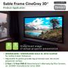 Elite Screens 120 inch CLR and ALR Projector Screen 16:9 4K, Standard Throw Projection Screen, Fixed Frame Projector Screen Grey, Indoor Movie Screen Home Theater - Sable Frame CineGrey 3D ER120DHD3 view 2