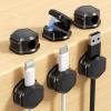 6 Pack Magnetic Cable Clips, Cable Smooth Adjustable Cord Organizer Holder, Hide Phone Charging Cable Keeper, Strong Adhesive Wire Charger Holder for Nightstand, Desk, Car, Office Supplies view 1