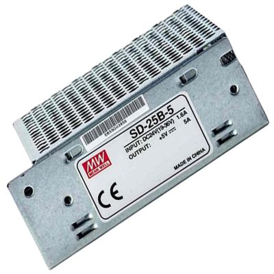 Mean Well MW 25W Single Output DC-DC Converter Variable Dc Power Supply 0-24v 5V 5A (SD-25B-5 5V/5A/25W/Power Converter)