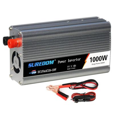1000W (Peak 2000W) Power Inverter Voltage Converter,DC to AC 12V/24V to 110V-220V, with USB Charging Ports and AC Outlet,for Laptops, Cameras, Smartphones,24vTo220v