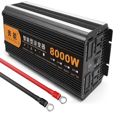 4000w Power Inverter Pure Sine Wave (8000w Peak) 12V24V DC to 230V/240V AC Converter-2AC Outlets Inverter with One USB Port for Caravan Camping Boat,12V