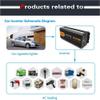 4000w Power Inverter Pure Sine Wave (8000w Peak) 12V24V DC to 230V/240V AC Converter-2AC Outlets Inverter with One USB Port for Caravan Camping Boat,12V view 2