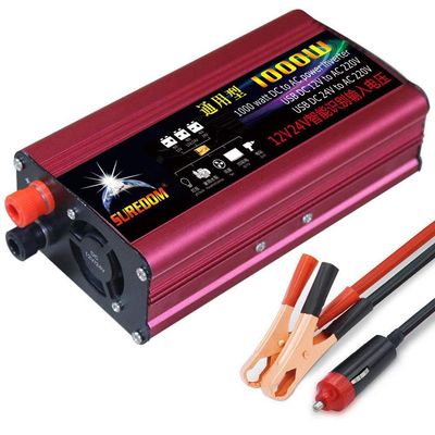1000W 1500W Power Inverter,Pure Sine Wave Inverter DC 12V/24V to AC 110V/220V/230V/240V Power Inverter for Converter with USB Port for Car, Camping, Travel (Peak 2000W/3000W),1000w-24vTo220v