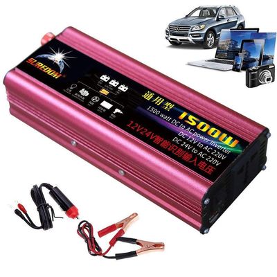 1000W/1500W/2000W High Power Inverters, DC 12V/24V to AC 110V/220V, Voltage Converter Pure Sine Wave Inverter Converter with Sockets & USB Connection,Suitable for Cars,Camping,Travel,1500W-12Vto220V