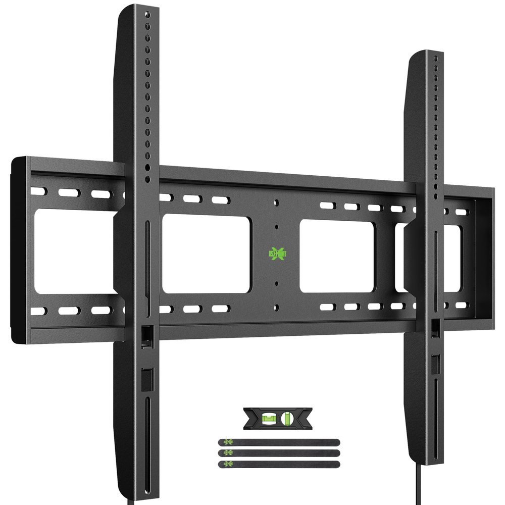 USX MOUNT Heavy Duty Fixed TV Wall Mount for 65-100 inch Flat TVs, Max Load 200 Lbs, Low Profile Bracket Fits 16" 18" 24" 32 inch Stud Spacing, Max VESA 800x600mm for Most 65 75 85 86 90 98 100 TVs