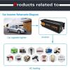 7000 Watt Sine Wave Inverter Peak Power 15000 Watt DC 12V/24v to 220V 230V 240V AC Converter - 2 AC Outlets Power Inverter with USB Ports for Caravan Camping Boat,12V view 4