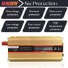 2000W Power Inverter, 4000W Peak Power Voltage Converter,DC to AC 12V/24V to 110V/220V, with USB Charging Ports and AC Outlet,24vTo220v view 4