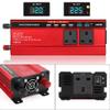 1500w 2000w Power Inverter for Car, Modified Sine Wave Inverter Dc 12v/24v to Ac 220v/230v/240v Automotive Converter with 3 British Standard Sockets, 4 USB Ports, Lcd Display,2000W-12V view 1