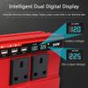 1500w 2000w Power Inverter for Car, Modified Sine Wave Inverter Dc 12v/24v to Ac 220v/230v/240v Automotive Converter with 3 British Standard Sockets, 4 USB Ports, Lcd Display,2000W-12V view 3