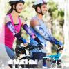 Newcotte 4 Pairs UV Sun Protection Arm Sleeves Cooling Sports Sleeve Anti Slip Ice Silk Warmers Arm Covers for Men Women(Purple,Medium) view 4